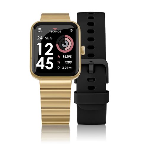 Smartwatch Technos Connect MAX Dourado e Preto