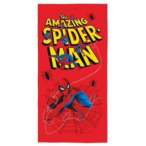 Toalha Infantil Aveludada Estampa Spider Man - Vermelho