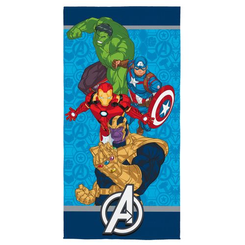 Toalha Infantil Aveludada Estampa Avengers da Marvel - Azul