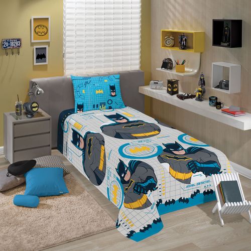 Jogo de Cama Infantil 2 Peças Batman Microfibra