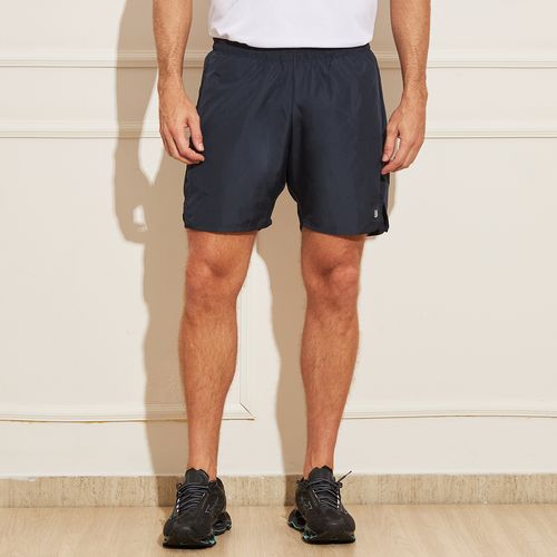 Shorts Masculino Esportivo com Bolsos Laterais e Forro Interno e Detalhe em Recortes