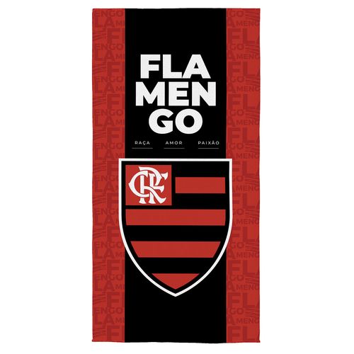 Toalha de Banho Adulto Aveludada Estampa Flamengo