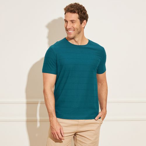 Camiseta Masculina Básica Gola Careca e Manga Curta - Verde