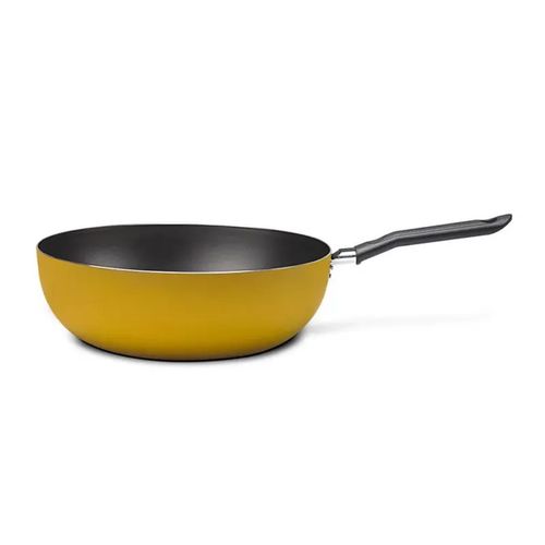 Frigideira Alta Brinox Wok Fun Antiaderente Mostarda 24 cm