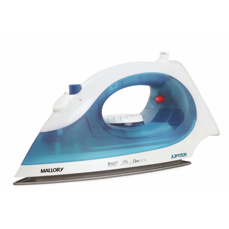 Ferro-de-Passar-a-Vapor-e-Seco-Mallory-Jupiter-2-em-1-Antiaderente-1200W-127V-Azul-e-Branco