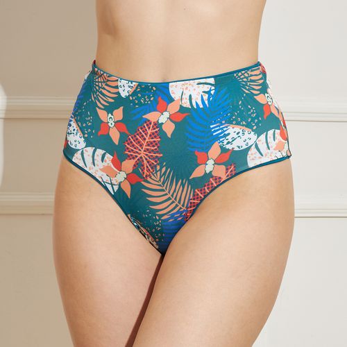 Hot Pants Biquini Cintura Alta Dupla Face Loule Estampado 0723B