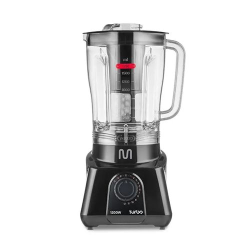Liquidificador 2,6L Turbo Preto 1200w-127v c/ 12 Velocidades Multi Home - LQ1201
