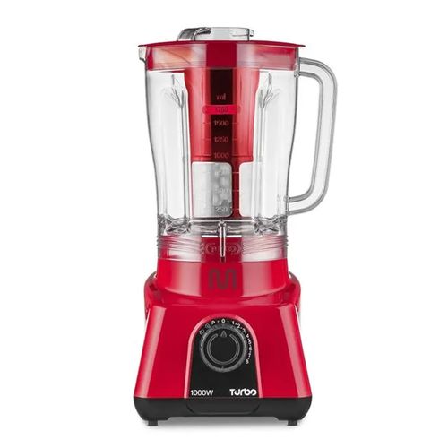 Liquidificador 2,6L Turbo Vermelho 1000w-127v com 8 Velocidades Multi - LQ1003