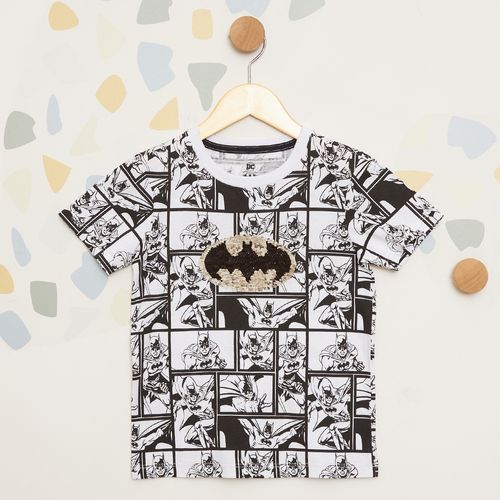 Camiseta Infantil Batman Detalhes em Paetês