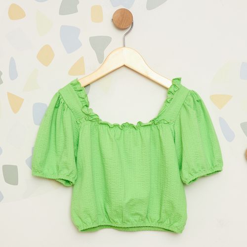 Blusa Infantil com Mangas Bufantes