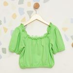 Blusa-Infantil-com-Mangas-Bufantes