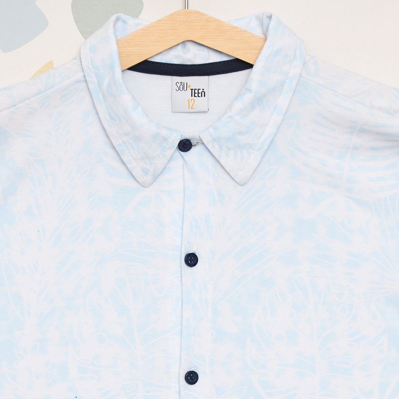 Camisa-Infantil-Masculina-Estampada-Azul-Claro
