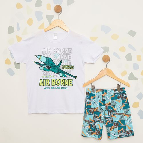 Pijama Infantil Airborne com Estampa de Avião
