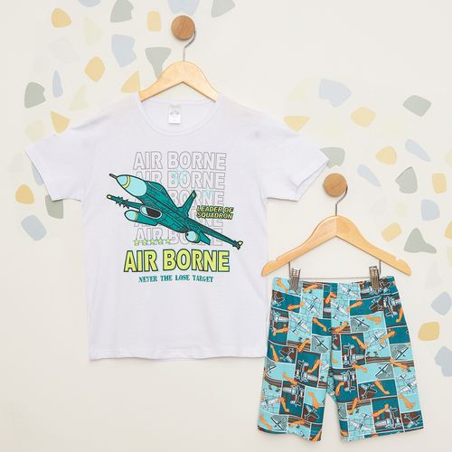 Pijama Infantil Airborne com Estampa de Avião