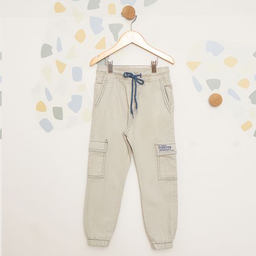 Calça Infantil Jogger - Bege