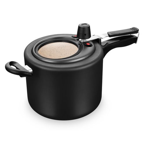 Panela de Pressão MTA 4,5 Litros com Visor - Preto