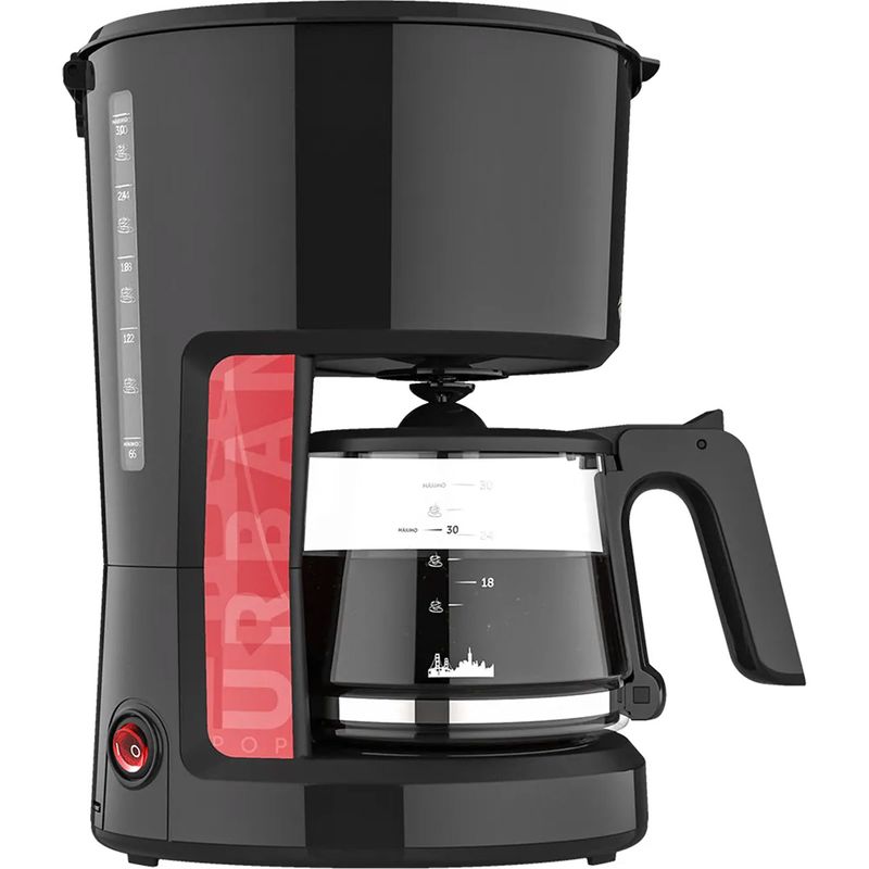 Cafeteira-Eletrica-Cadence-Urban-Pop-Red-Preta