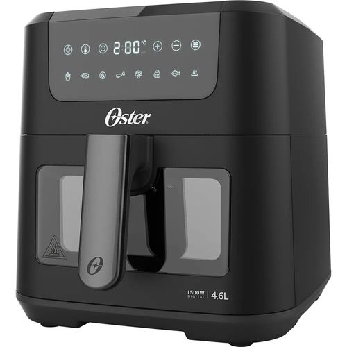 Fritadeira Digital Clear Oster 4,6L com Visor Transparente Preto