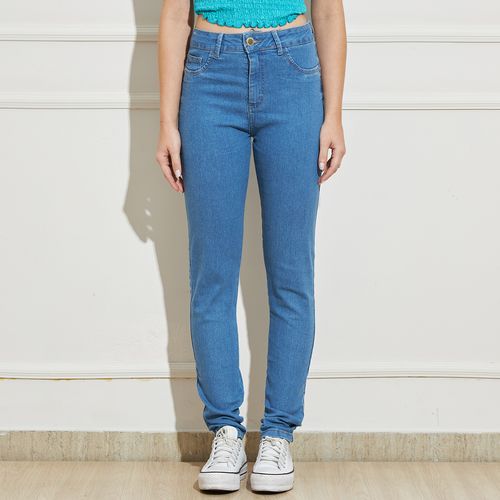 Calça Jeans Skinny de Cintura Alta