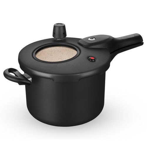 Panela de Pressão Superior Com Fech. Externo Preto/Bege com Visor 4,5L 8500 MTA