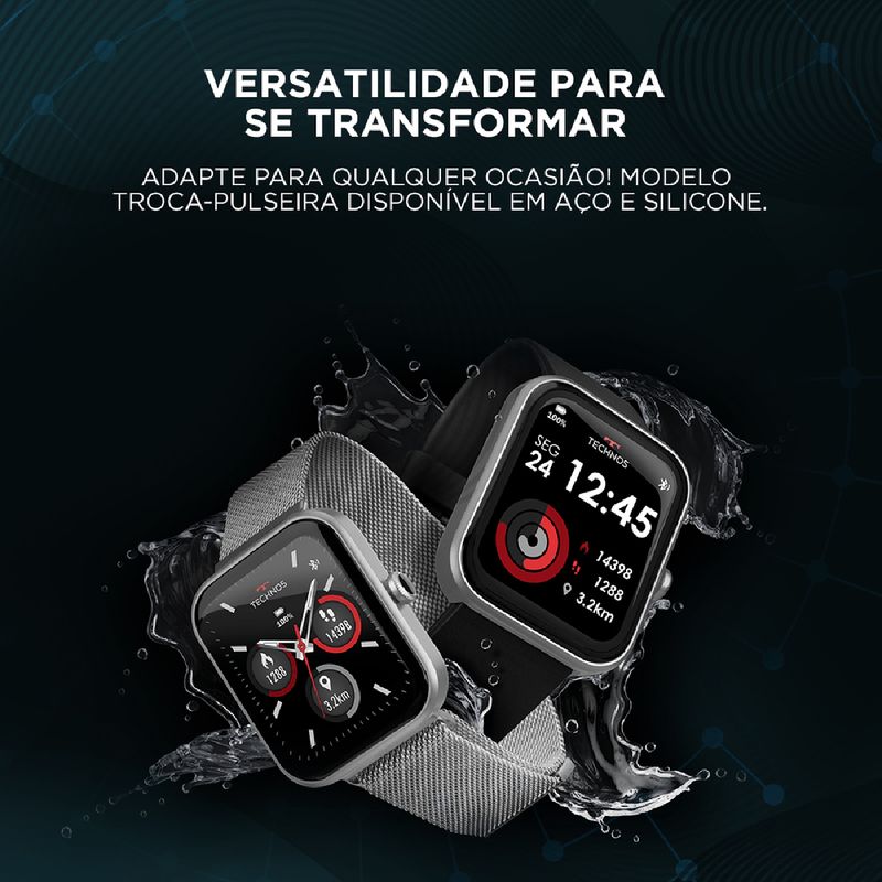 Smartwatch-Technos-Connect-MAX-Prata-e-Preto