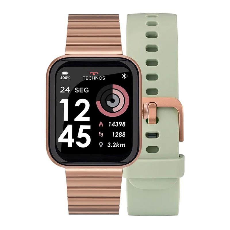 Smartwatch-Technos-Connect-MAX-Rose-e-Verde