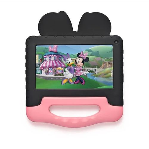 Tablet Infantil Minnie com Controle Parental 4GB RAM + 64GB + Tela 7 polegadas + Case + Wi-fi + Android 13 + Quad Core Multi - NB414