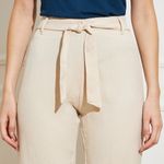 Calca-Pantacourt-Feminina-com-Cinto---Bege
