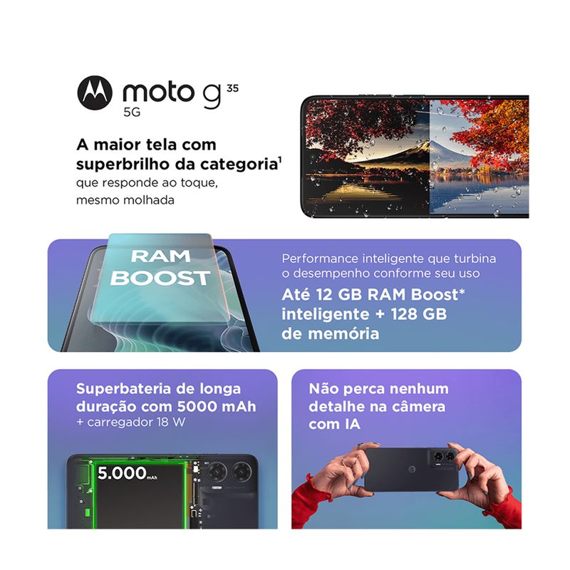 Smartphone-Motorola-Moto-g35-5G-128GB-12GB-Ram-Boost-e-Camera-50MP-com-AI-NFC-Tela-6.7--com-Superbrilho