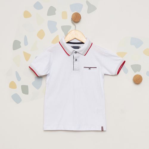 Polo Infantil Lisa Bolso Fake