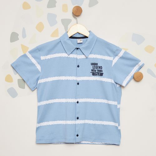 Camisa Polo Infantil Listrada Azul