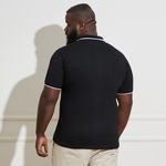 Camisa-Polo-Masculina-Plus-Size-Preta