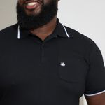 Camisa-Polo-Masculina-Plus-Size-Preta