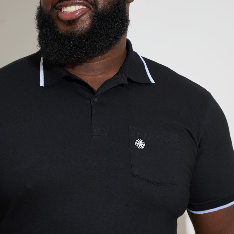 Camisa-Polo-Masculina-Plus-Size-Preta