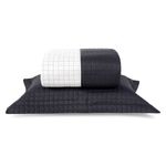 Cobre-Leito-Casal-Dupla-Face-Preto-e-Off-white-Lavive
