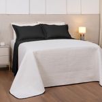 Cobre-Leito-Casal-Queen-Dupla-Face-Preto-e-Off-white-Lavive-