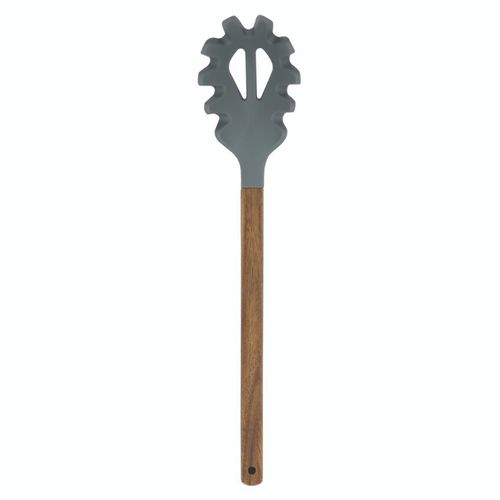Pegador de Macarrão de Silicone com Cabo de Madeira Mozcada