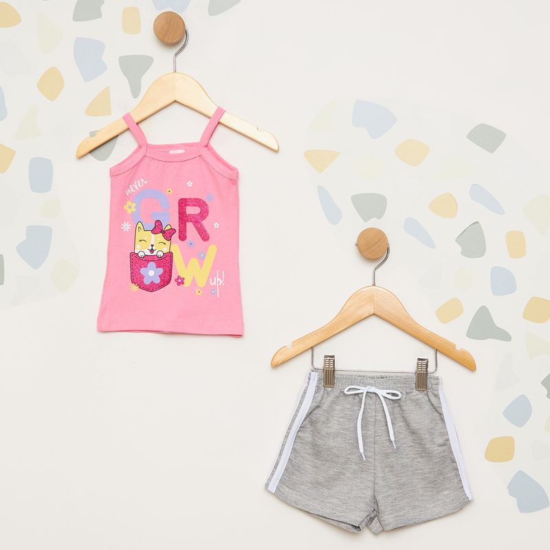Conjunto-Infantil-Gato-Grw-Blusa-e-Shorts