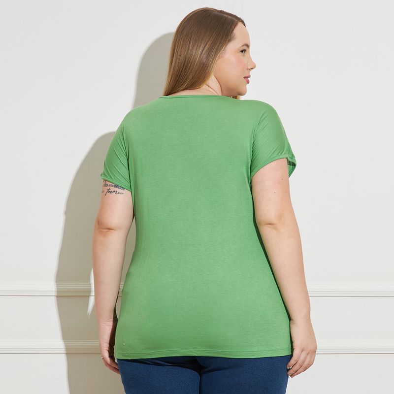 Blusa-Feminina-Plus-Size-Viscose-Estampa-Trevos-Verde
