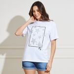 Camiseta-Feminina-Manga-Curta-Estampa-Estrelas-Branca-