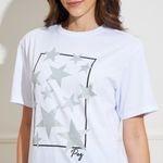 Camiseta-Feminina-Manga-Curta-Estampa-Estrelas-Branca-