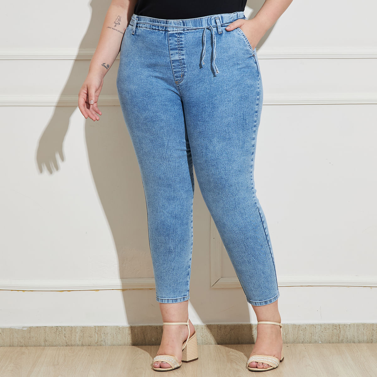 Denim CalÇa Jeans Sawary Cintura Baixa Calça Jeans Sawary Reta