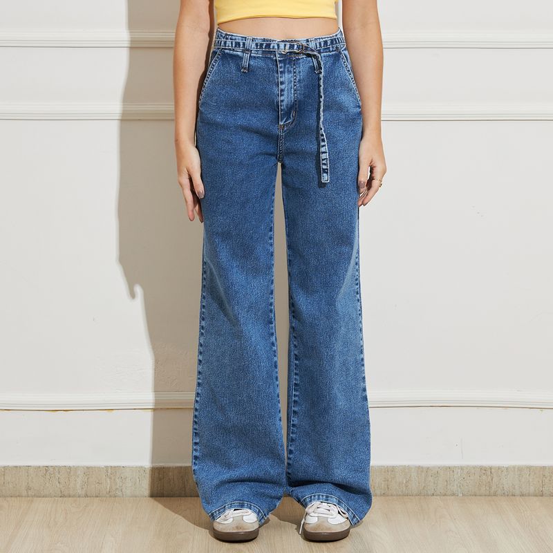 Calca-Jeans-Feminina-Wide-Leg-com-Cinto-Sawary