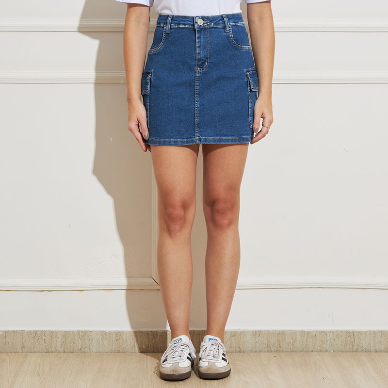 Saia-Jeans-Feminina-Cargo-Sawary