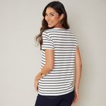 Blusa-Feminina-Listrada-Decote-Bordado