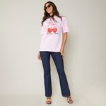 Camiseta-Feminina-Estampa-Cereja-Rosa