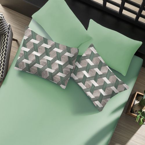 Jogo de Cama King Paris 3 Peças Verde Portallar
