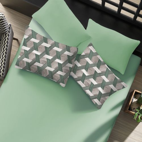 Jogo de Cama Queen Paris 3 Peças Verde Portallar