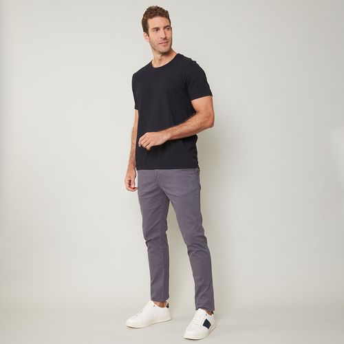 Calça Masculina Alfaiataria Sarja Chumbo
