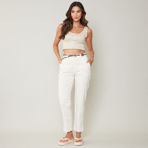 Murano Calça Jeans Feminina Linho Cru